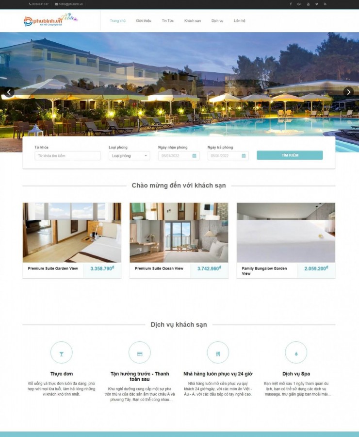 Website khách sạn 03